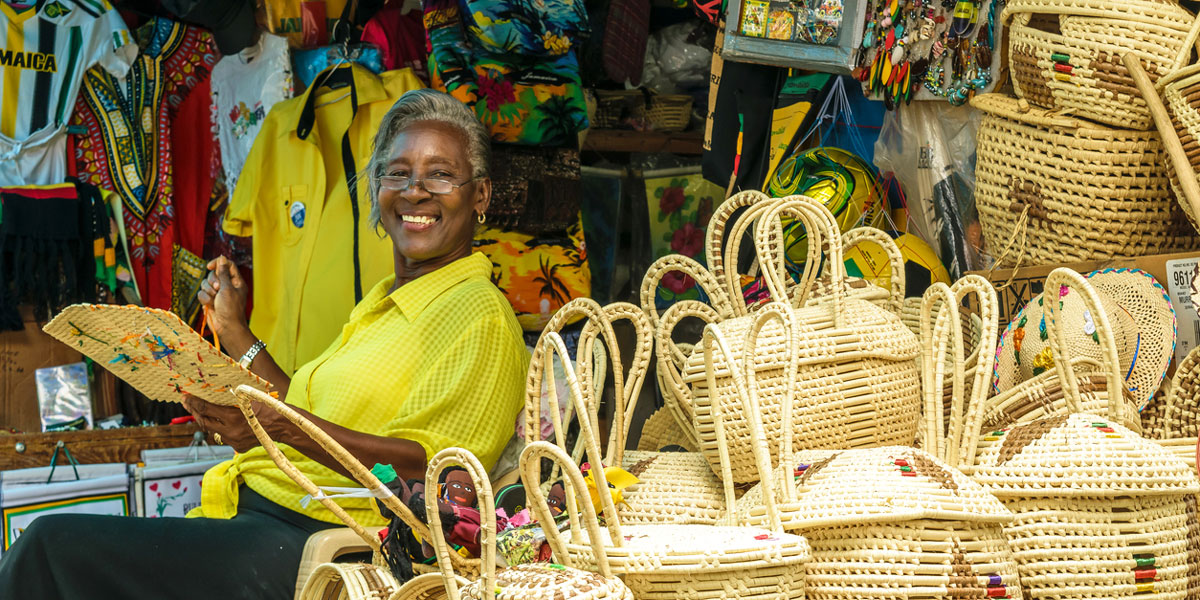 Smiling Jamaican woman